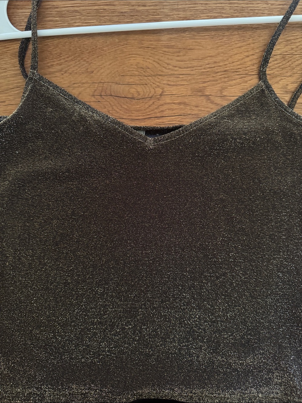 French Connection Shimmery Bronze V-Neck Spaghetti-Strap Cami